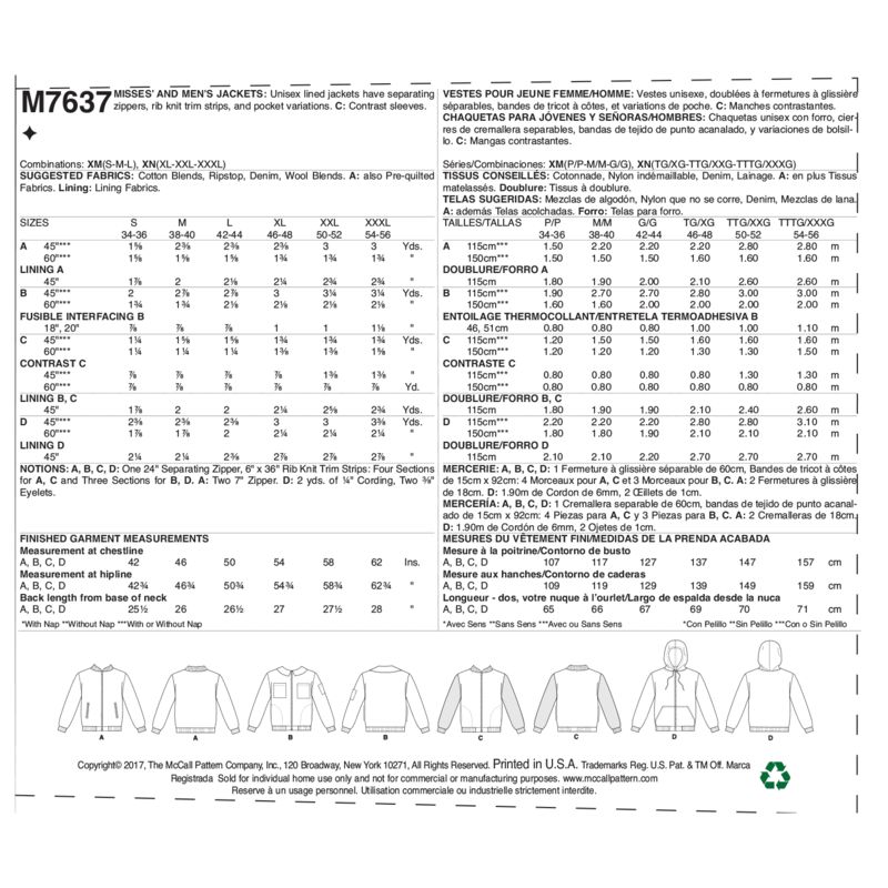 Patron McCall's 7637.XM - Vestes
