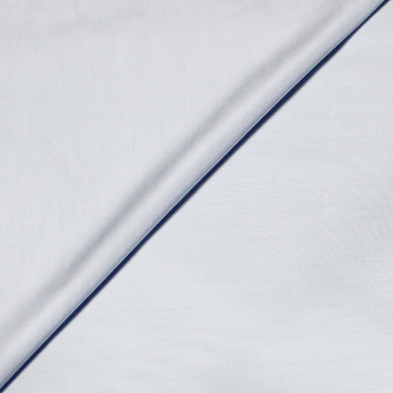 Tissu chemise fil-à-fil coton peigné - Bleu layette