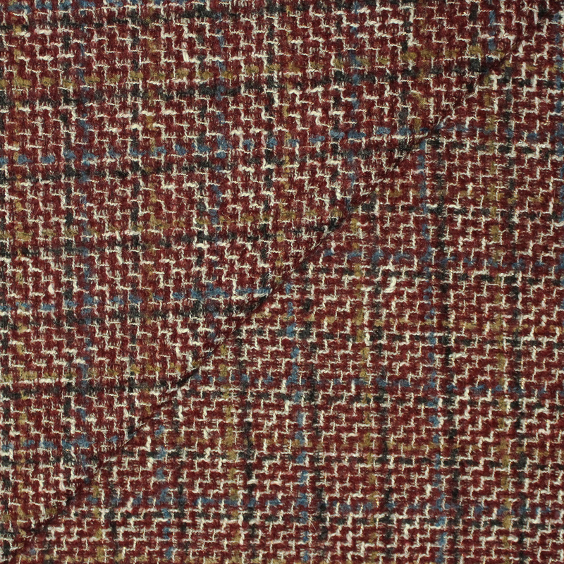 Tweed laine & alpaga - Bordeaux Nuancé