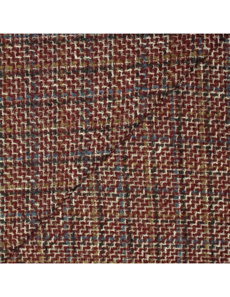 Tweed laine & alpaga - Bordeaux Nuancé