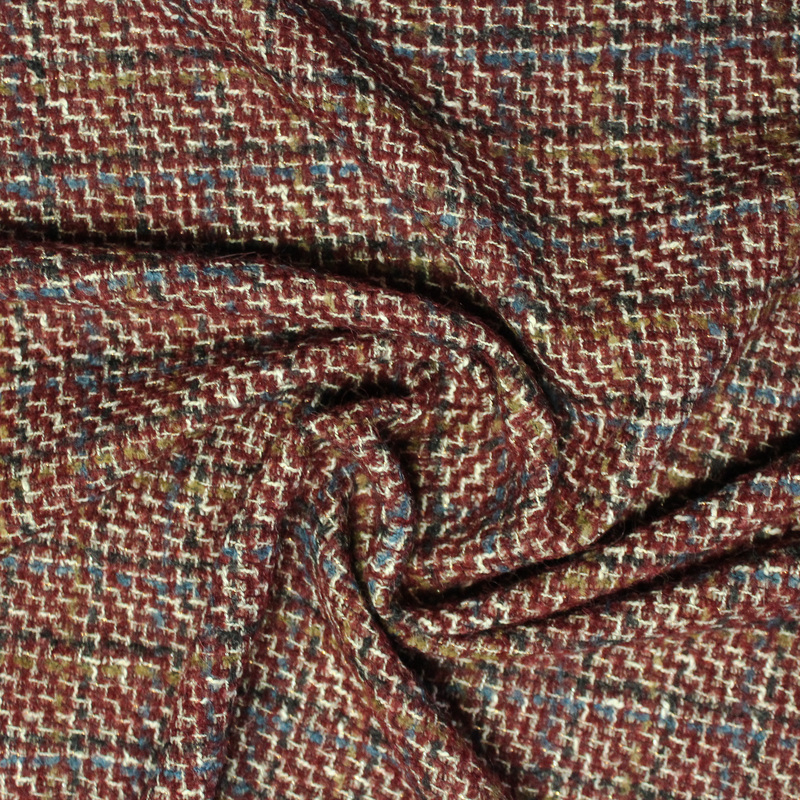 Tweed laine & alpaga - Bordeaux Nuancé