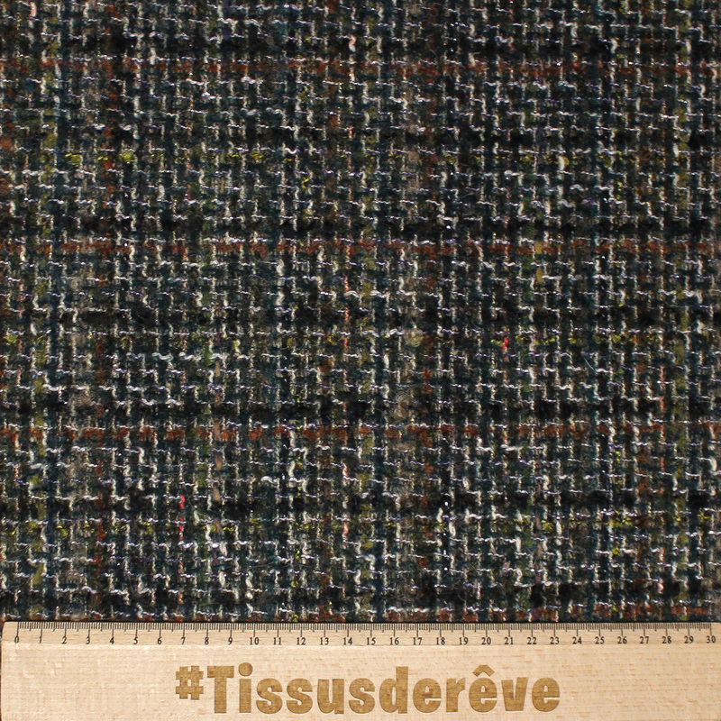 Tweed laine & alpaga - Vert Forêt