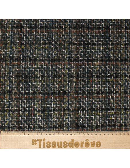 Tweed laine & alpaga - Vert Forêt