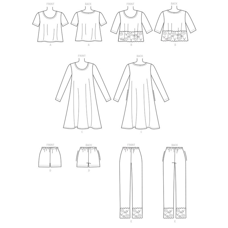 Patron McCall's 7697.B5 - Hauts, robe, short et pantalon