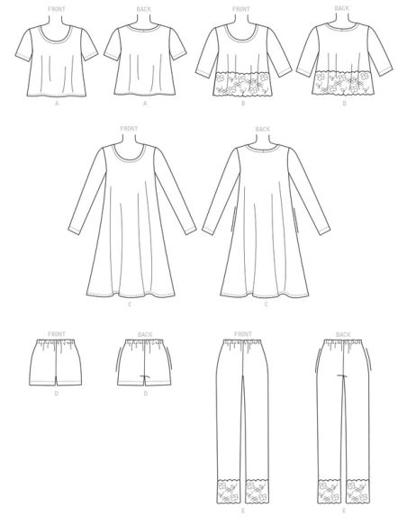 Patron McCall's 7697.B5 - Hauts, robe, short et pantalon