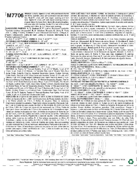 Patron McCall's 7706.OS - Mi-guêtres