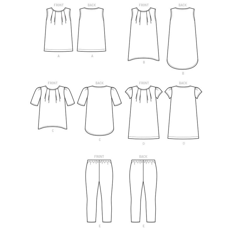 Patron McCall's 7709.CCE - Hauts, robes et collants