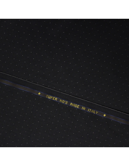 Tissu tailleur super 110's - Nuit étoilé fond noir