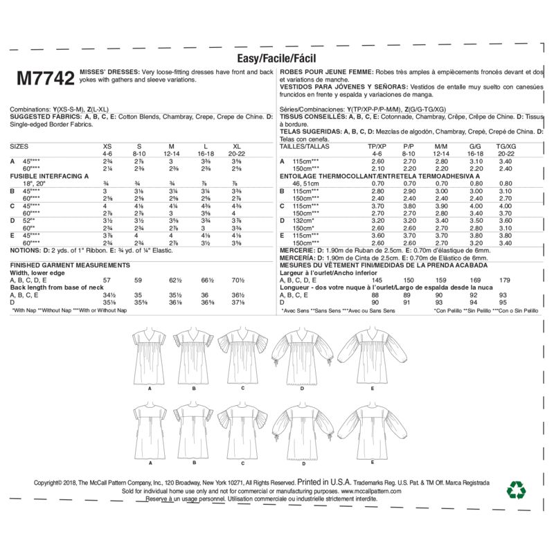 Patron McCall's 7742.Y - Robes