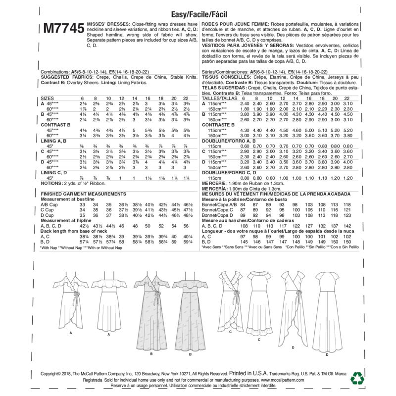 Patron McCall's 7745.A5 - Robes