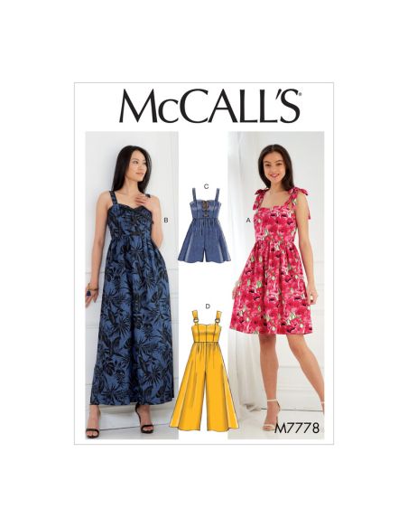 Patron McCall's 7778.A5 - Robes, barboteuse et combinaison
