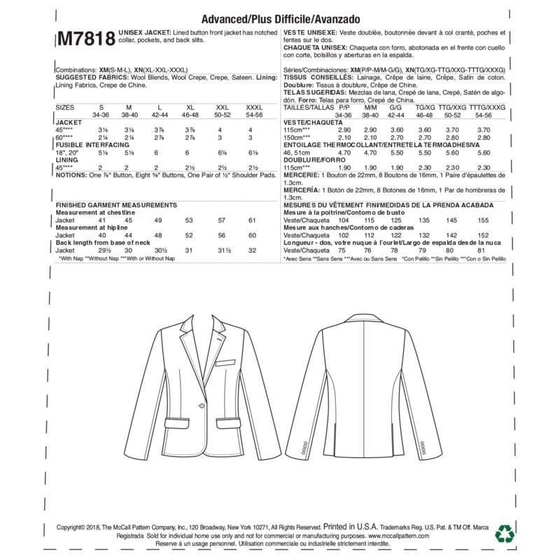 Patron McCall's 7818.XM - Vestes
