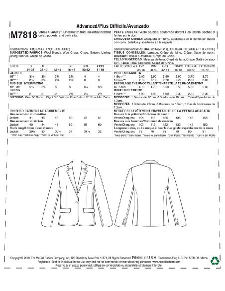 Patron McCall's 7818.XM - Vestes