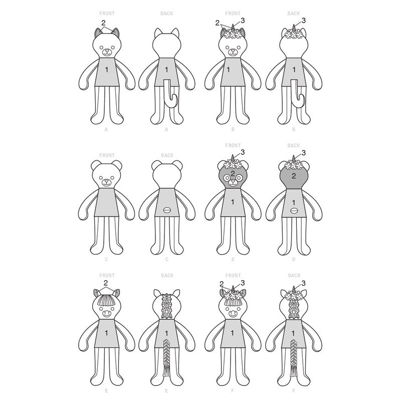 Patron McCall's 7819.OS - Jouets en peluche