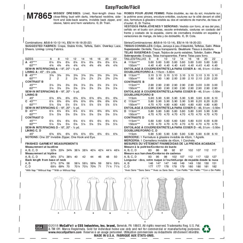 Patron McCall's 7865.A5 - Robes