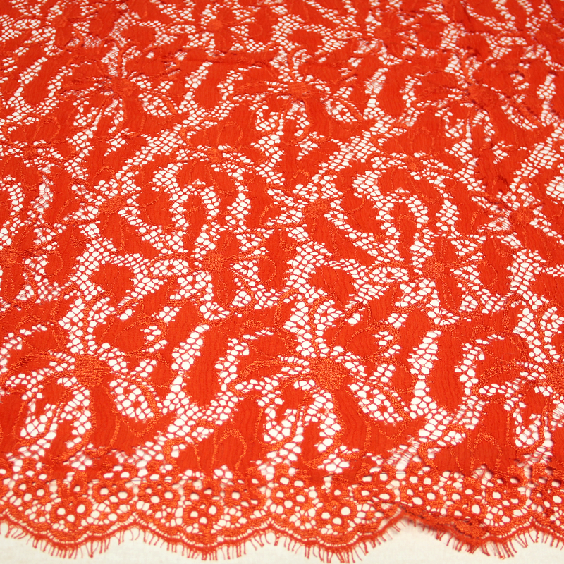 Dentelle de Calais - Fleur orange