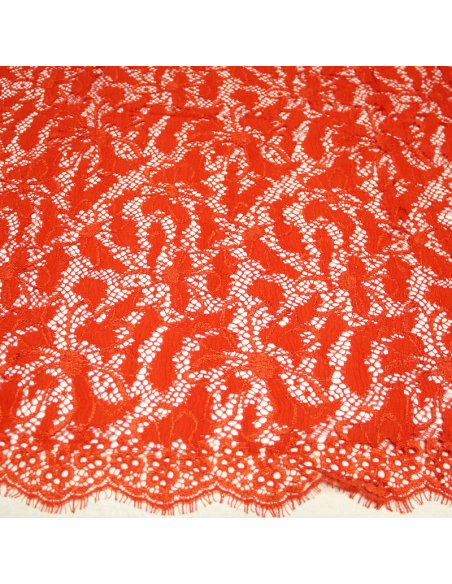Dentelle de Calais - Fleur orange