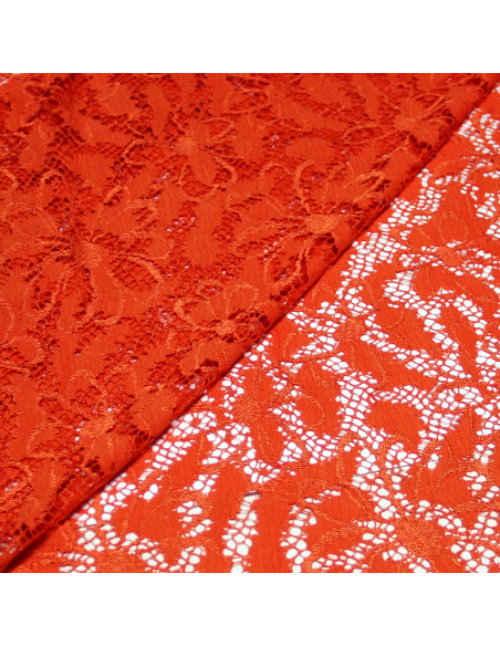 Dentelle de Calais - Fleur orange