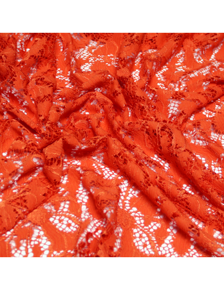 Dentelle de Calais - Fleur orange