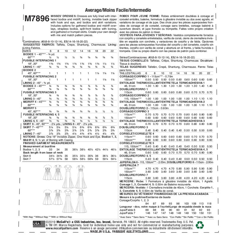 Patron McCall's 7896.A5 - Robes