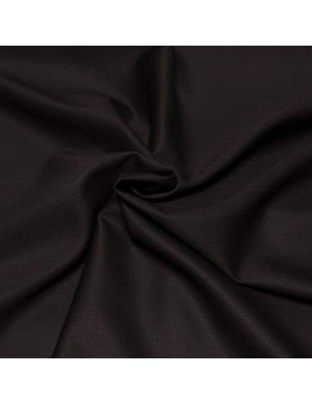 Tissu tailleur 100% laine super 150 - Caviar marron
