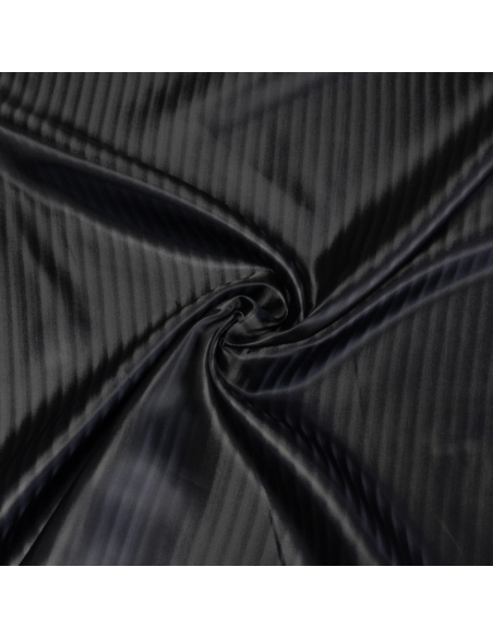 Doublure acétate & viscose changeant  - Effet rayure gris