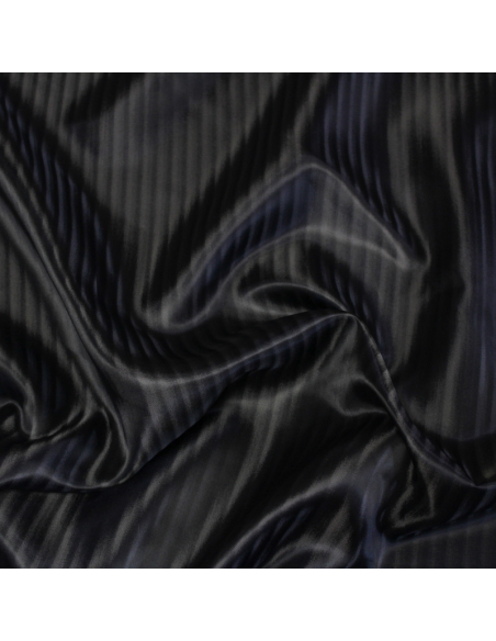Doublure acétate & viscose changeant  - Effet rayure gris