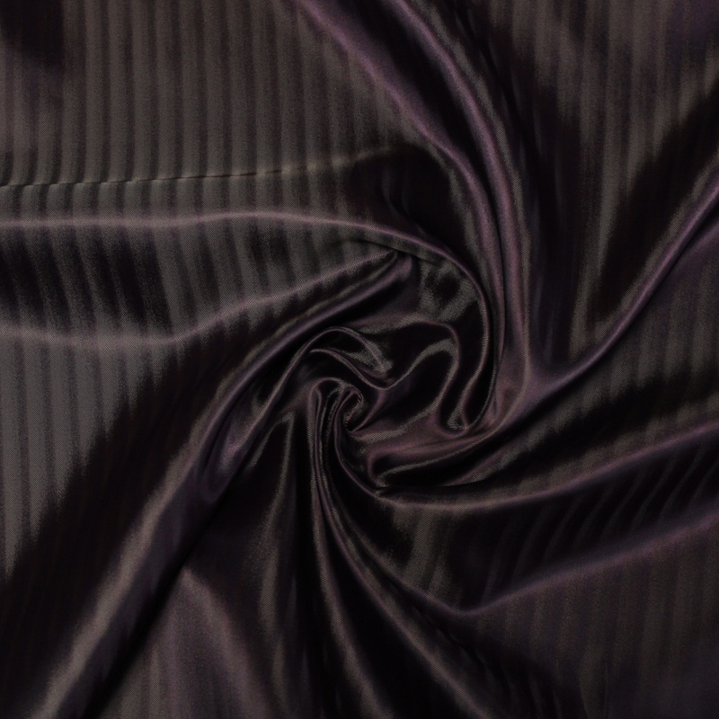 Doublure acétate & viscose changeant  - Effet rayure violet