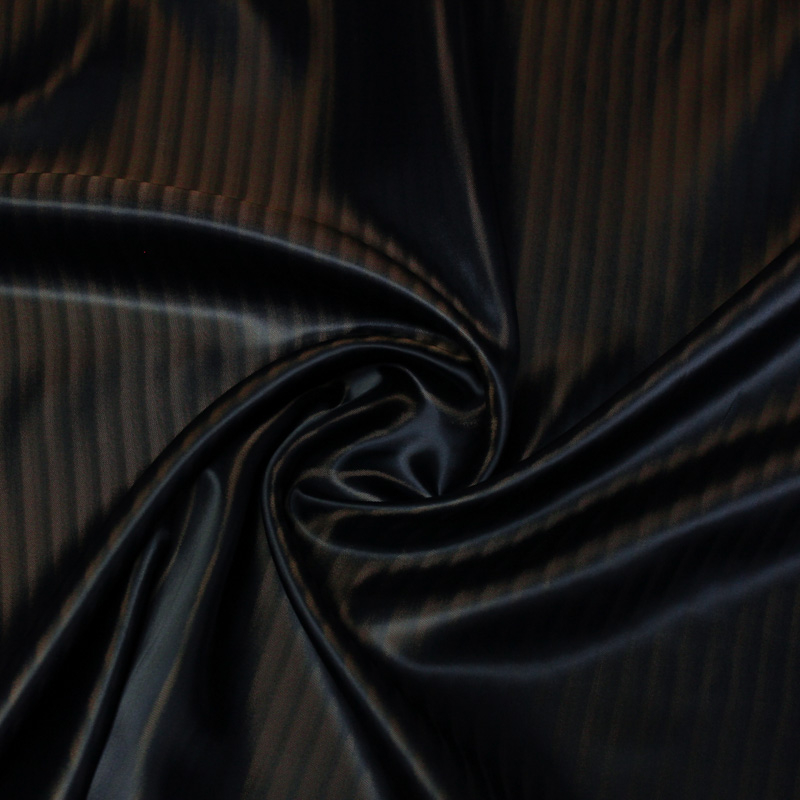 Doublure acétate & viscose changeant  - Effet rayure orange