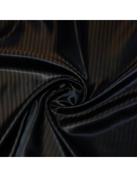 Doublure acétate & viscose changeant  - Effet rayure orange