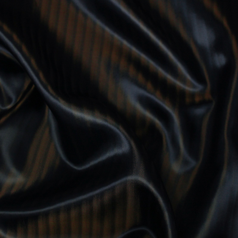 Doublure acétate & viscose changeant  - Effet rayure orange