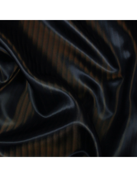 Doublure acétate & viscose changeant  - Effet rayure orange