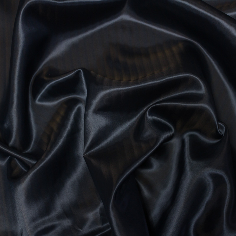 Doublure acétate & viscose changeant  - Effet rayure marine