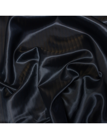 Doublure acétate & viscose changeant  - Effet rayure marine