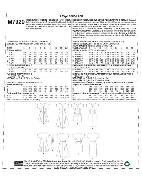 Patron McCall's 7920.A5 - Robes