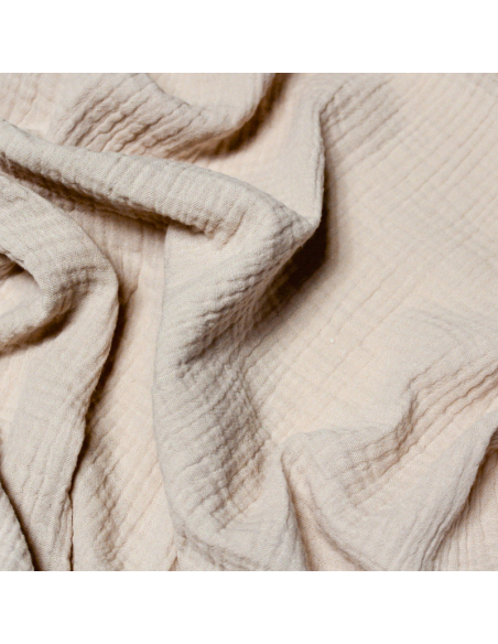 Double gaze 100% coton - Beige