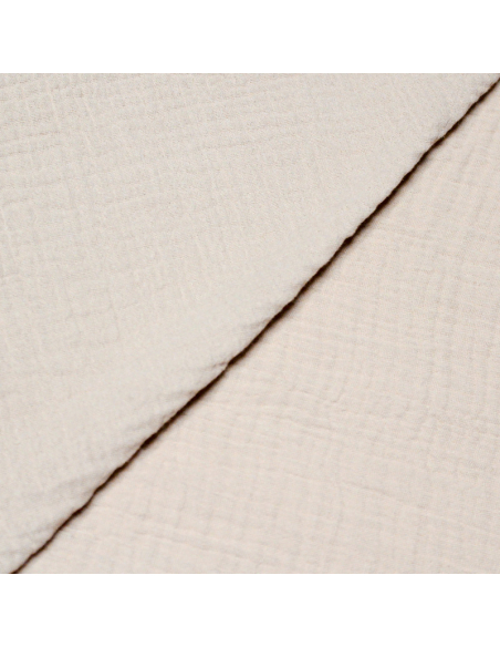 Double gaze 100% coton - Beige