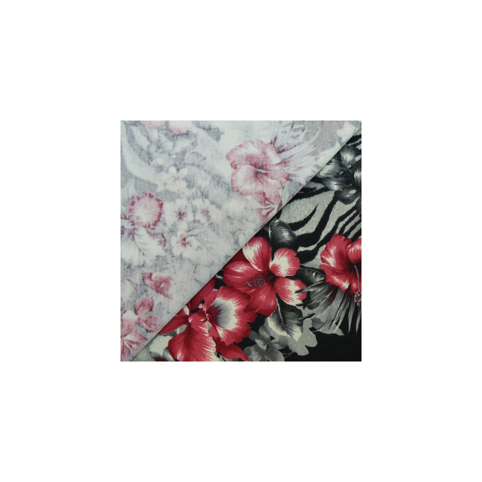Tissu Maille Milano imprimé fleurs rouges