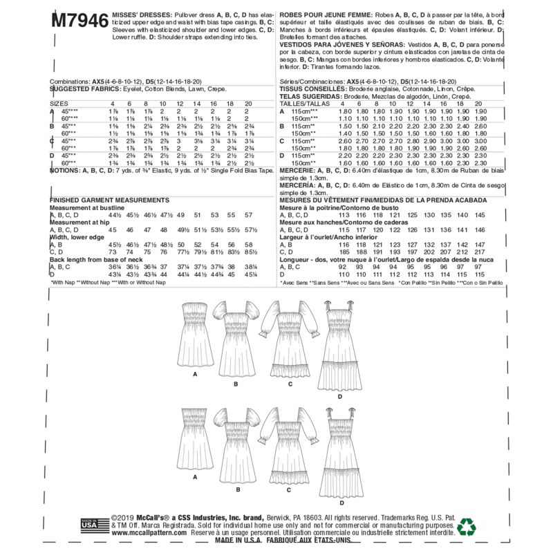 Patron McCall's 7946.AX5 - Robes