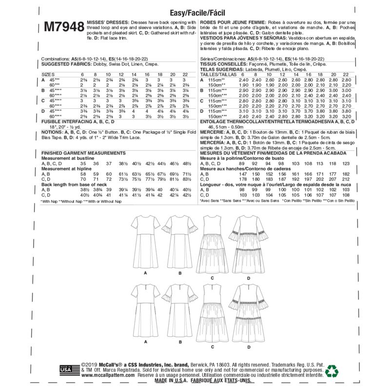 Patron McCall's 7948.A5 - Robes