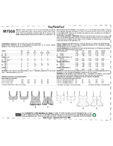 Patron McCall's 7958.A - Hauts