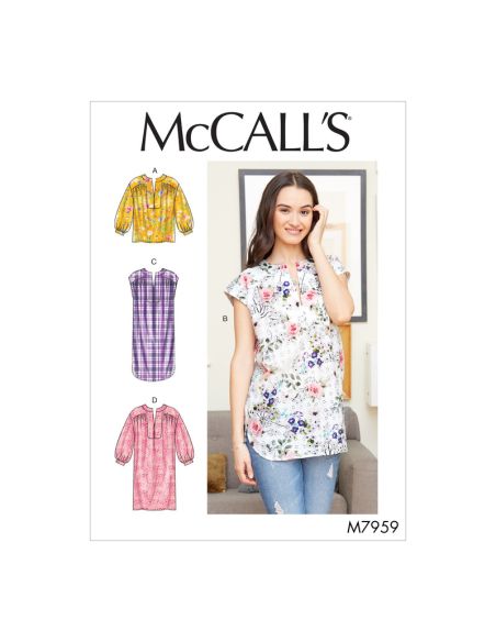 Patron McCall's 7959.A5 - Haut, tunique et robes