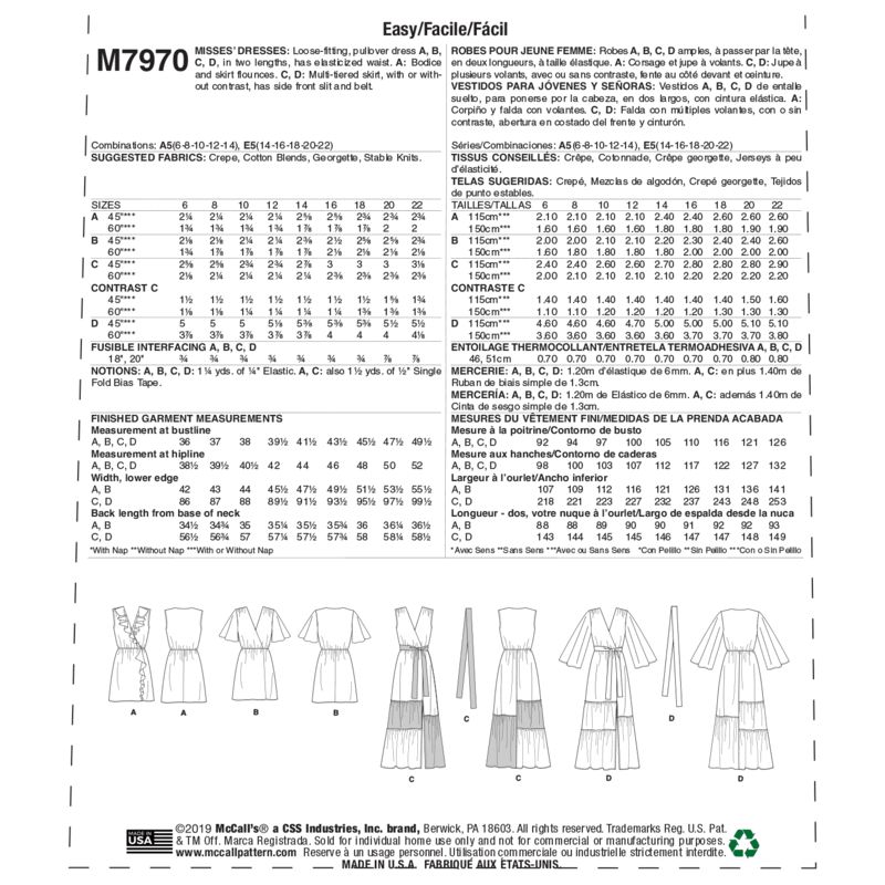 Patron McCall's 7970.A5 - Robes