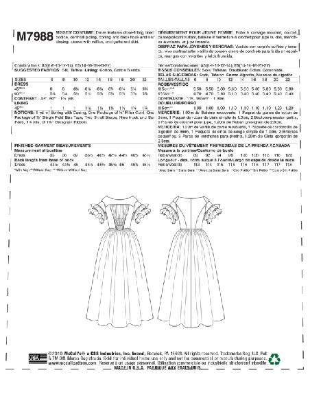 Patron McCall's 7988.A5 - Déguisement