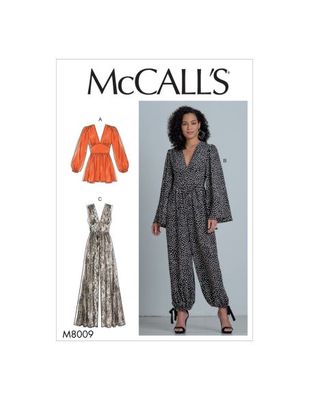 Patron McCall's 8009.A5 - Barboteuse et combinaisons