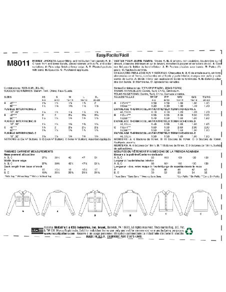 Patron McCall's 8011.Y - Vestes
