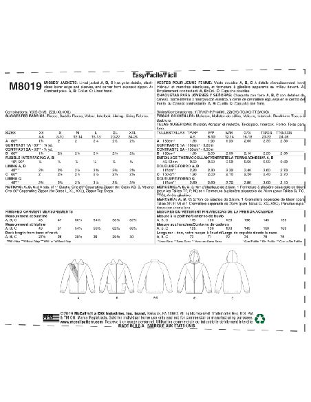 Patron McCall's 8019.Y - Vestes