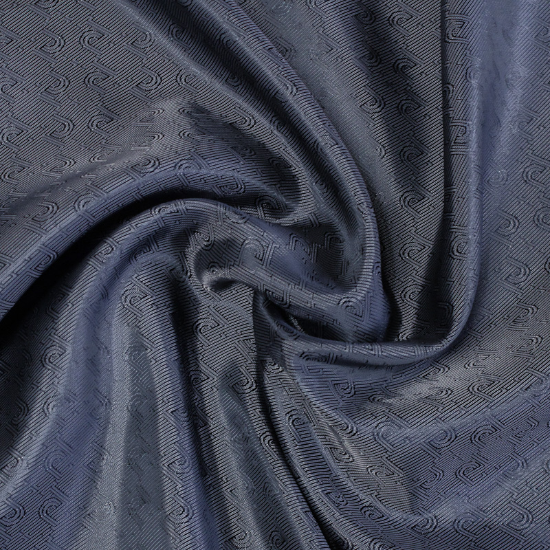 Doublure jacquard acétate & viscose - Géométrie jean
