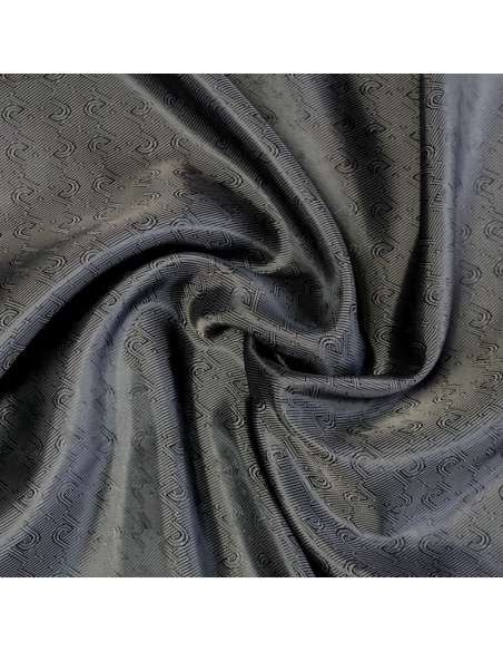 Doublure jacquard acétate & viscose - Géométrie grise
