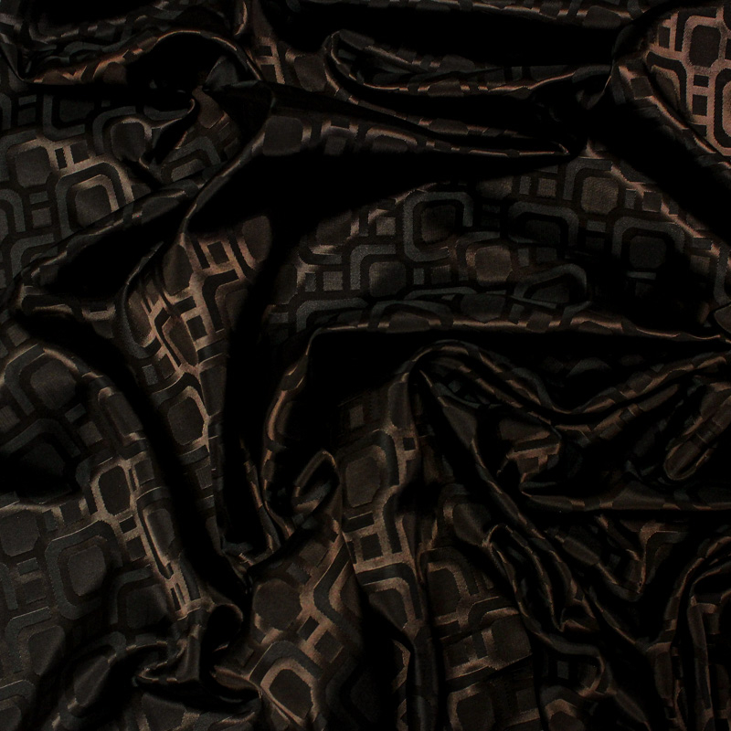 Doublure jacquard - Art déco marron